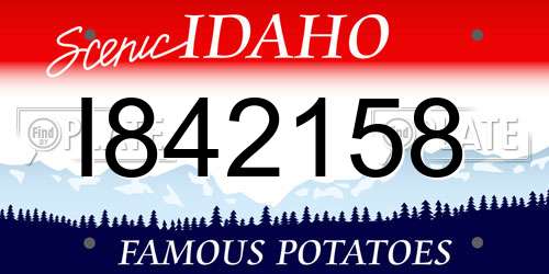 I842158 Idaho License Plate