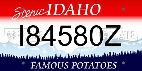 I84580Z Idaho License Plate