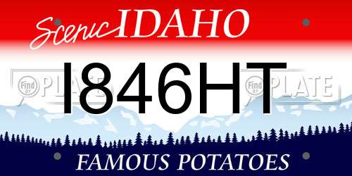 I846HT Idaho License Plate