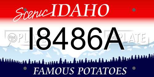 I8486A Idaho License Plate