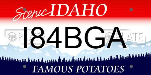 I84BGA Idaho License Plate