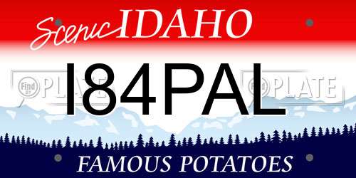 I84PAL Idaho License Plate