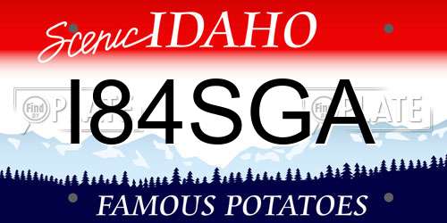 I84SGA Idaho License Plate