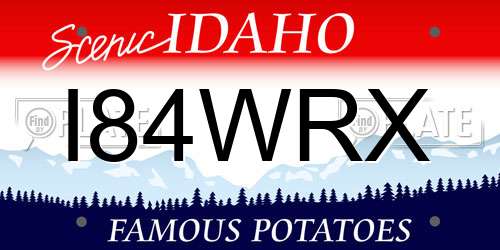 I84WRX Idaho License Plate