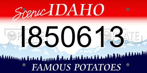I850613 Idaho License Plate