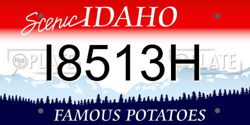 I8513H Idaho License Plate