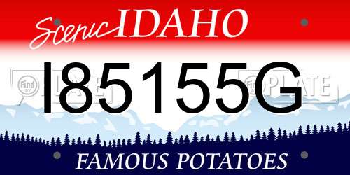 I85155G Idaho License Plate
