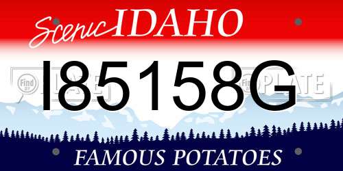 I85158G Idaho License Plate