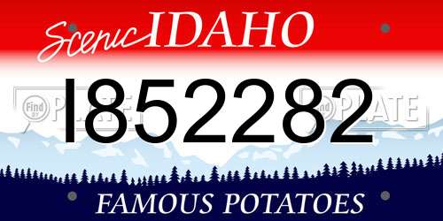 I852282 Idaho License Plate