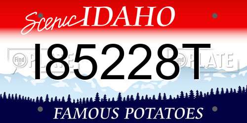 I85228T Idaho License Plate
