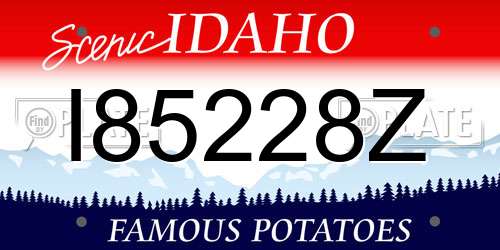 I85228Z Idaho License Plate
