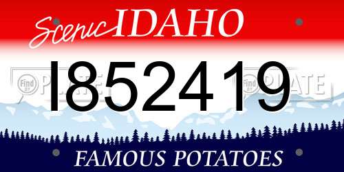 I852419 Idaho License Plate