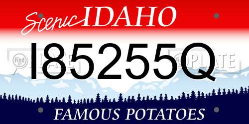I85255Q Idaho License Plate