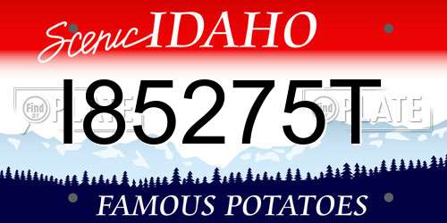 I85275T Idaho License Plate