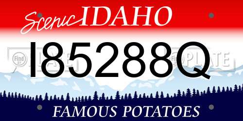 I85288Q Idaho License Plate