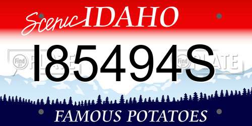 I85494S Idaho License Plate