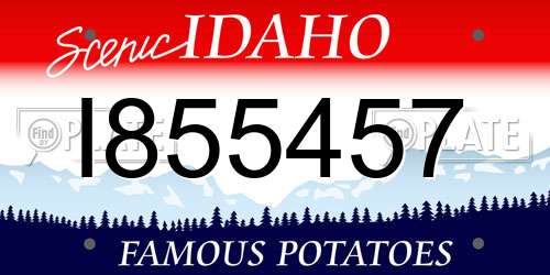 I855457 Idaho License Plate
