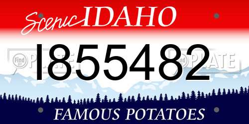 I855482 Idaho License Plate