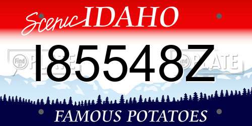 I85548Z Idaho License Plate