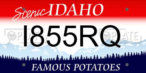 I855RQ Idaho License Plate