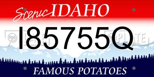 I85755Q Idaho License Plate