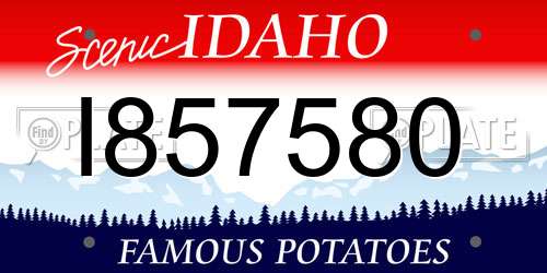 I857580 Idaho License Plate
