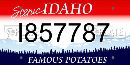 I857787 Idaho License Plate