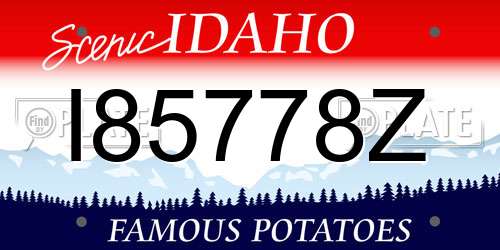 I85778Z Idaho License Plate