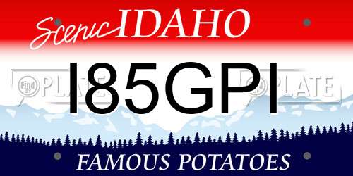 I85GPI Idaho License Plate