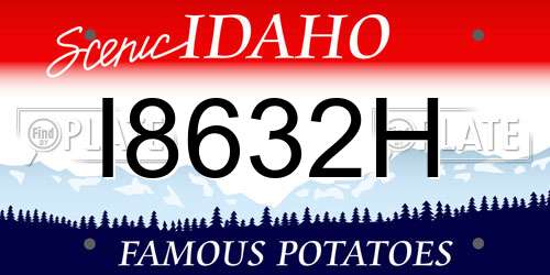 I8632H Idaho License Plate