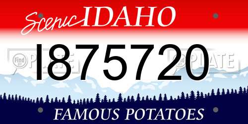 I875720 Idaho License Plate