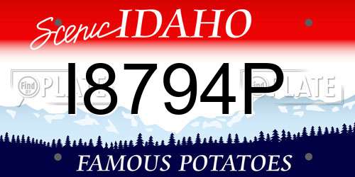 I8794P Idaho License Plate