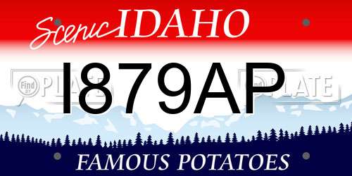 I879AP Idaho License Plate