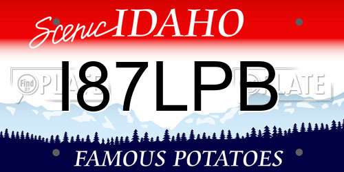 I87LPB Idaho License Plate