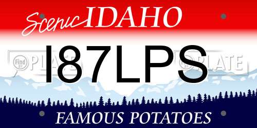 I87LPS Idaho License Plate