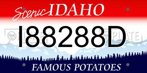 I88288D Idaho License Plate