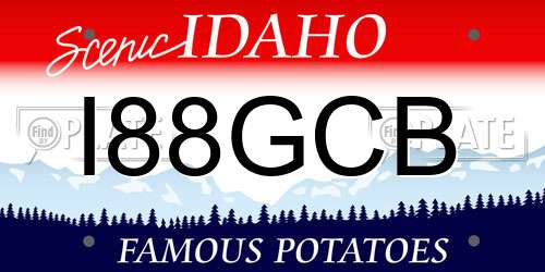 I88GCB Idaho License Plate