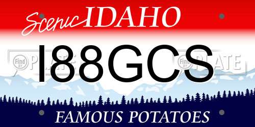 I88GCS Idaho License Plate