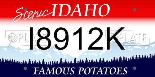 I8912K Idaho License Plate