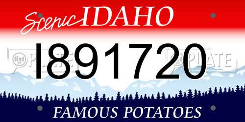I891720 Idaho License Plate