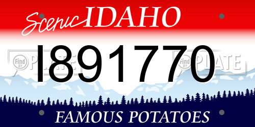 I891770 Idaho License Plate