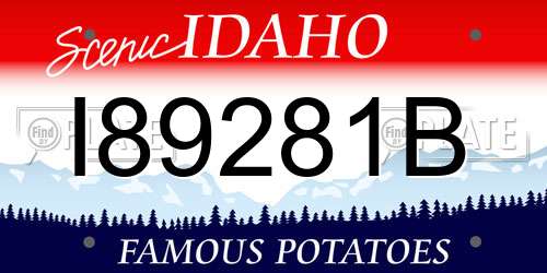 I89281B Idaho License Plate