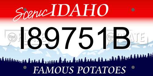 I89751B Idaho License Plate