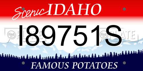 I89751S Idaho License Plate