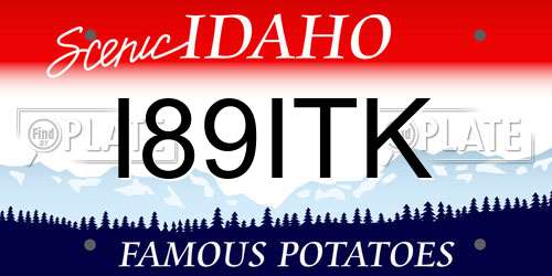 I89ITK Idaho License Plate