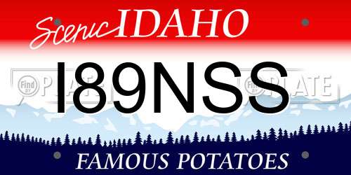 I89NSS Idaho License Plate