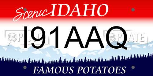 I91AAQ Idaho License Plate