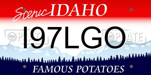 I97LGO Idaho License Plate