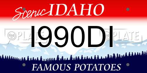 I990DI Idaho License Plate