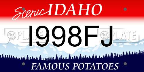 I998FJ Idaho License Plate